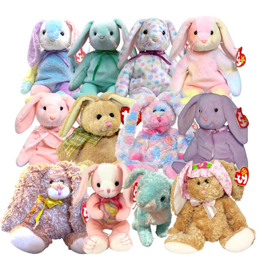 Ty Beanie Babies Easter Bunny Rabbits Hippie, Springfield, Floppity, Hoppity, Hippity, Dippy, Eggerton, Eggbert and More