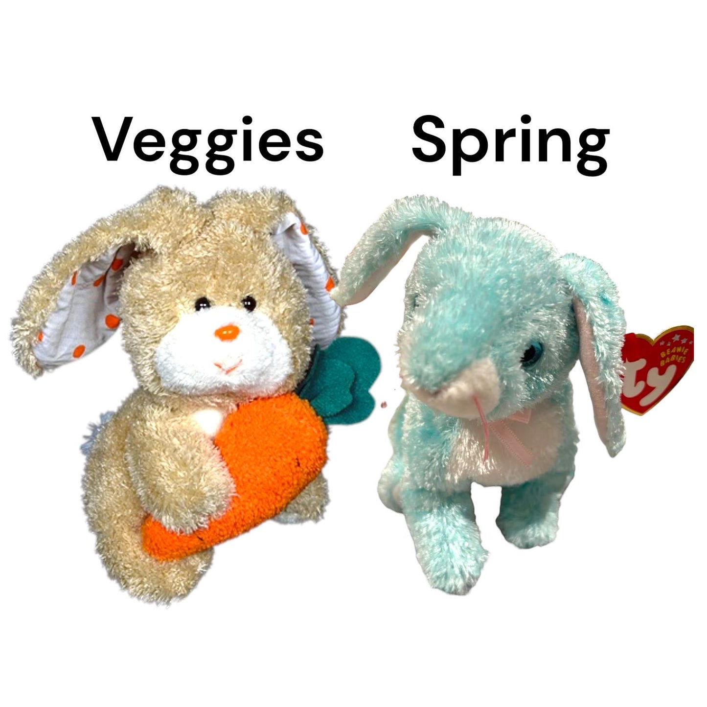 Ty Beanie Babies Easter Bunny Rabbits Hippie, Springfield, Floppity, Hoppity, Hippity, Dippy, Eggerton, Eggbert and More