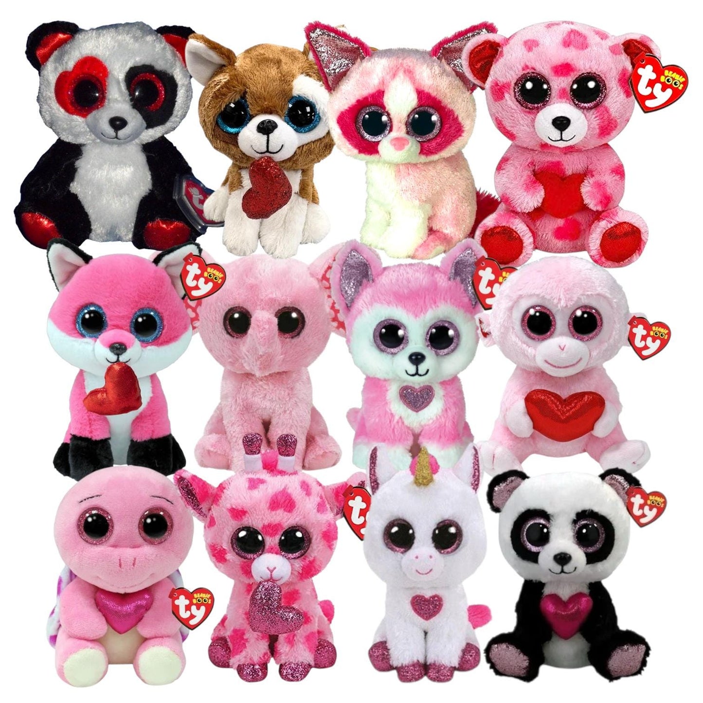 Ty Beanie Boo’s Valentine’s Day Valentina, Mai, Smooches, Parfait, Torte, Gigi, Esme, Sweetums, Hunk