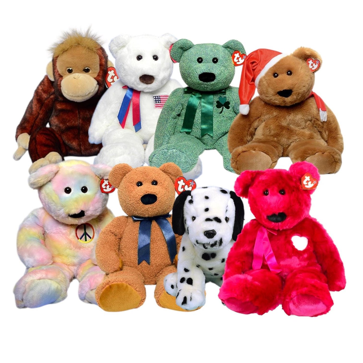 Ty Beanie Buddies *Large Size* 15-21 Inch Schweetheart, Libearty, Peace, Valentina, Ears, Diggs, Dotty, Fuzz, Shamrock