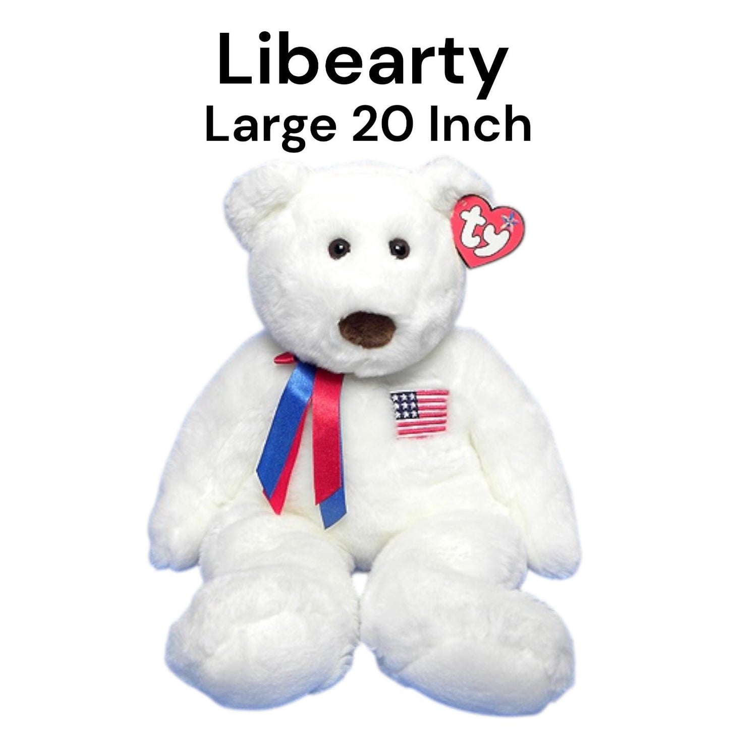 Ty Beanie Buddies *Large Size* 15-21 Inch Schweetheart, Libearty, Peace, Valentina, Ears, Diggs, Dotty, Fuzz, Shamrock