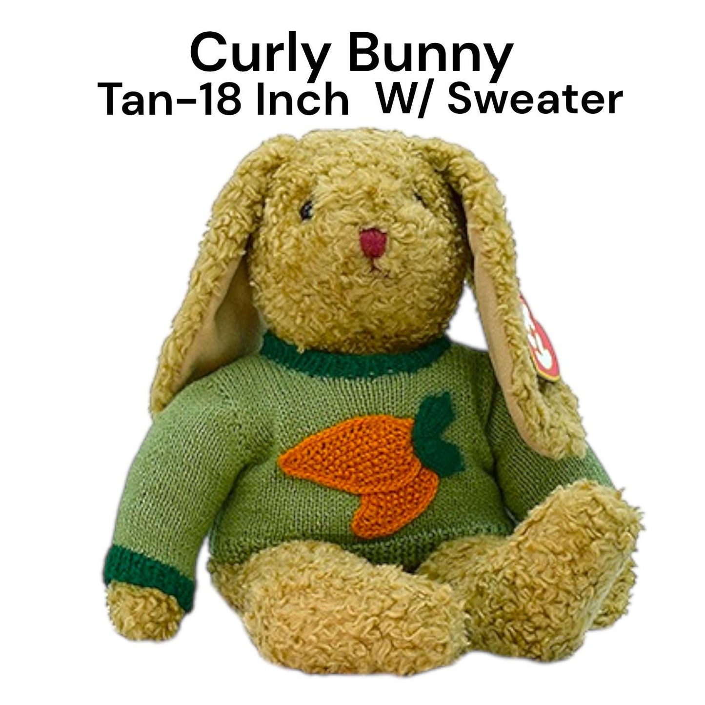 Ty Classic Plush Curly Bunny and Curly Bear