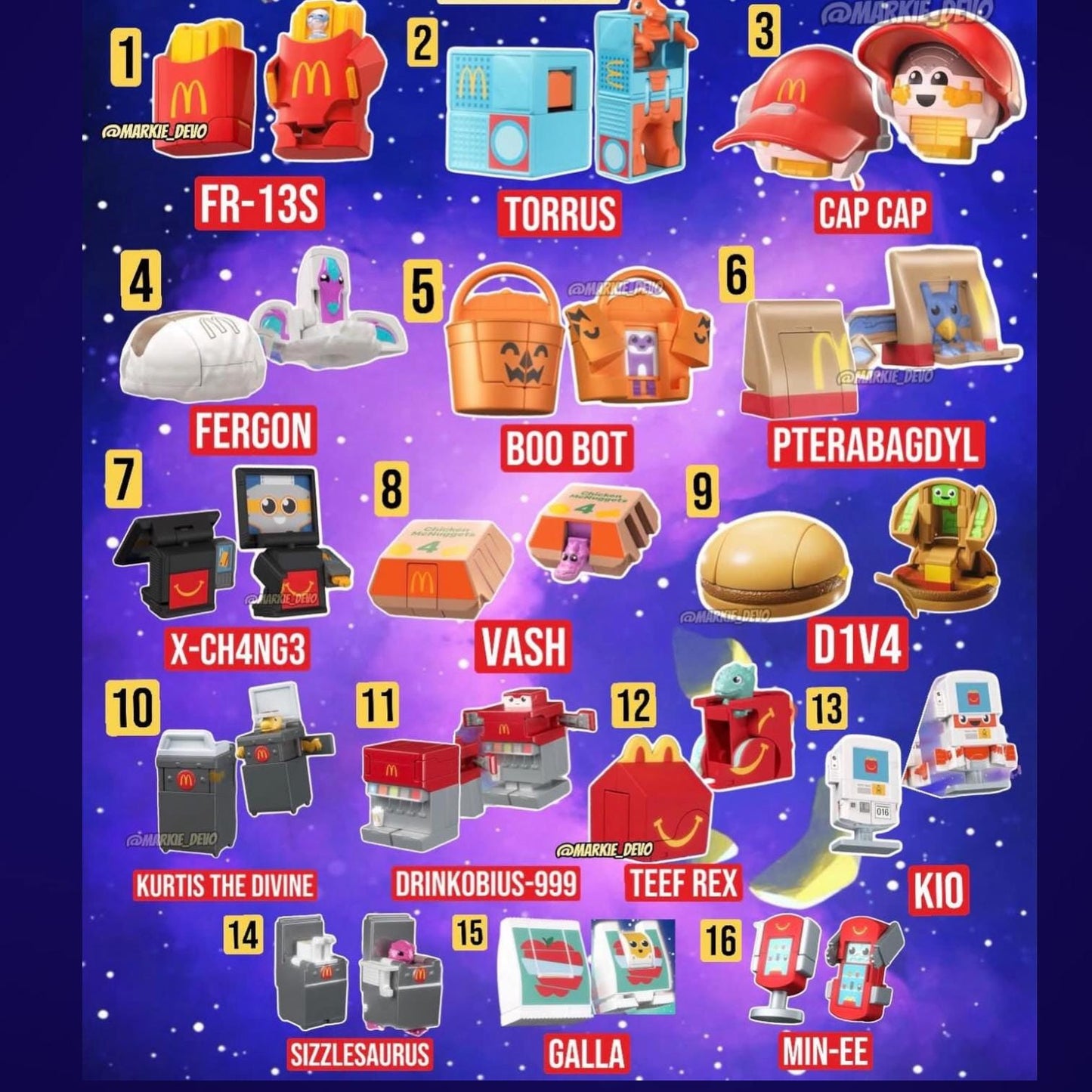McDonald’s Changables 2026 Happy Meal Toys #1-#16 New In Packaging