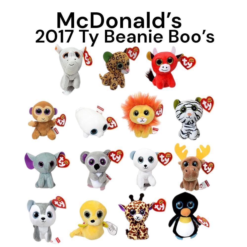 McDonald’s 2017 Ty Teeny Beanie Boo’s Happy Meal Toys