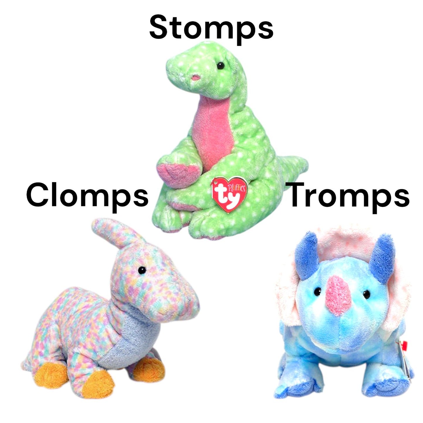 Ty Beanie Babies Pluffies Collection- Lovesy, Windchill, Zips, Clomps, Stomps, Whiffer, Merlin & More