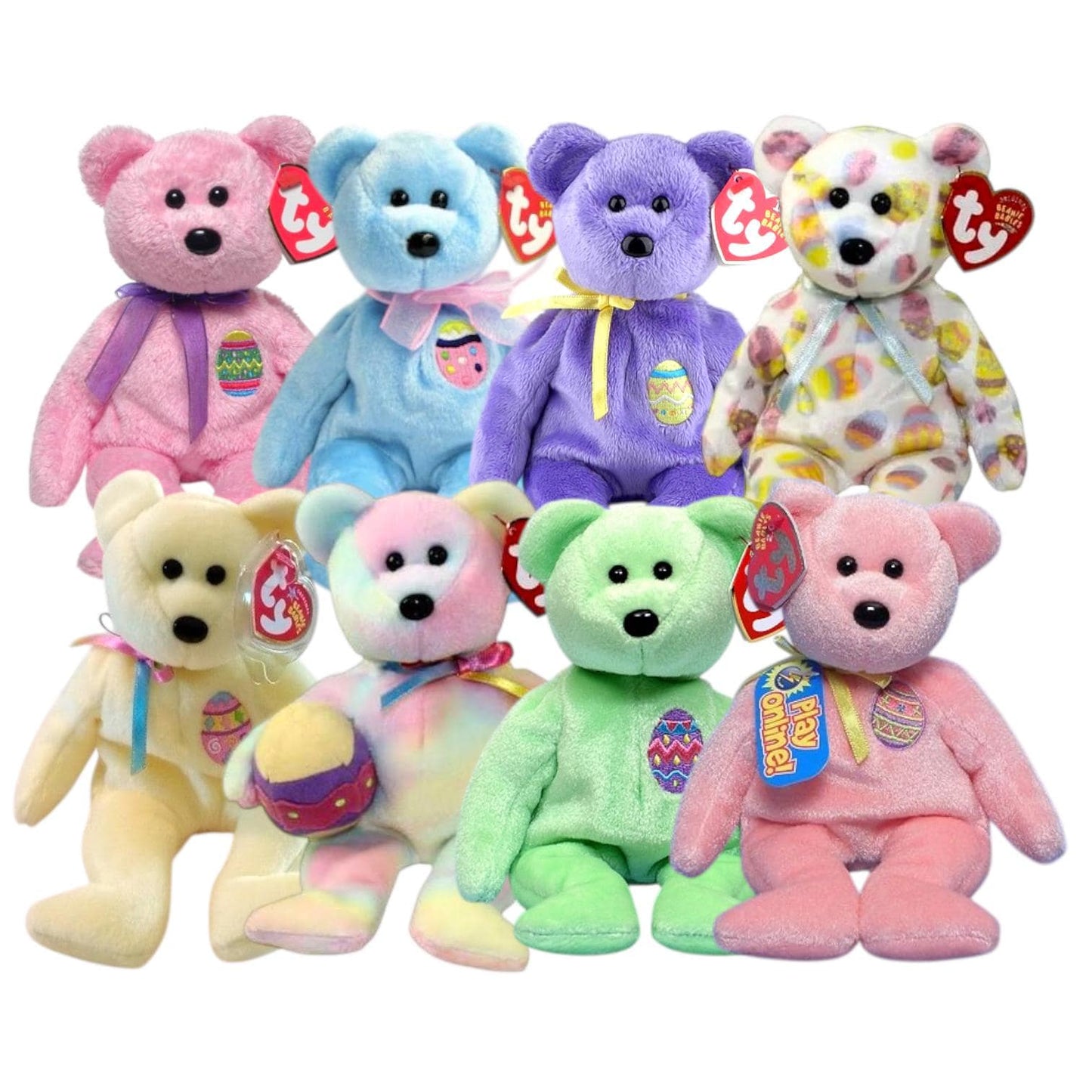Ty Beanie Babies Easter Bears Eggs Bonnet Eggbeart