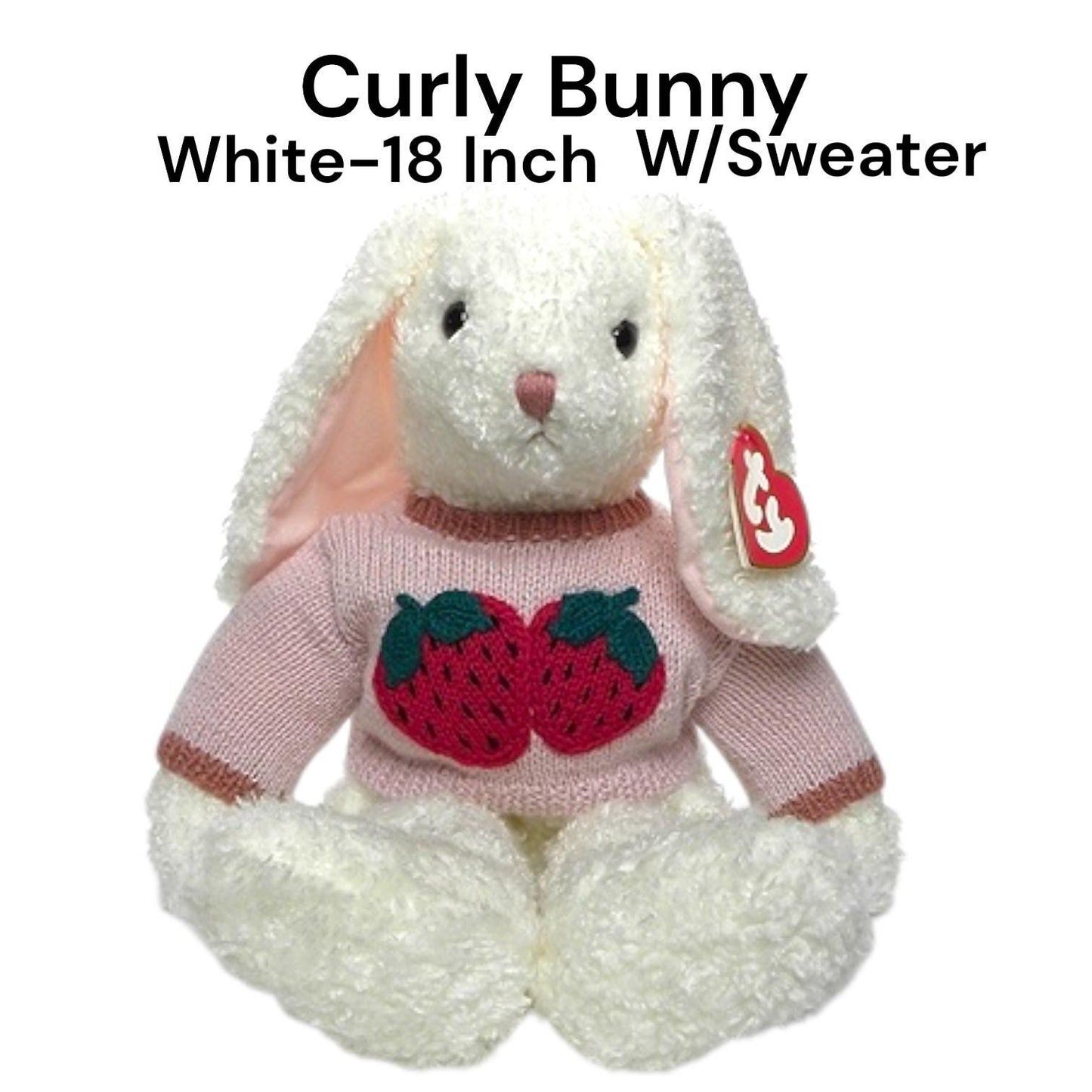 Ty Classic Plush Curly Bunny and Curly Bear