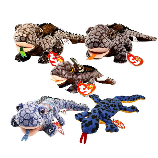 Ty Beanie Babies Lizards Bali, Lizzy, Slayer, Scaly