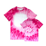 Tie Dye Faux Bleach 95% Polyester Sublimation T-Shirts Adult Size