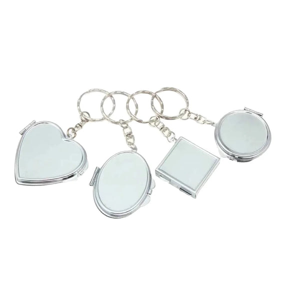 Double sided Sublimation Mirror Keychain