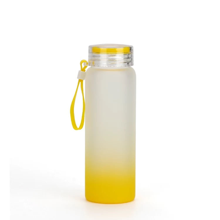 FREE GIFTColored Glass Sublimation Frosted Water Bottles