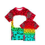 T-Shirts Adult Printed Faux Bleach 95% Polyester Sublimation Shirts