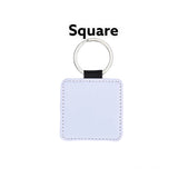 Double sided leather sublimation keychains