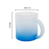 11oz Colored Sublimation Glass Coffee Cups