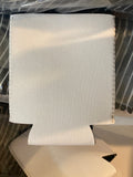 10 PACK-White 4x4 Neoprene Material Can Koozies Regular Can