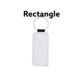 Double sided leather sublimation keychains