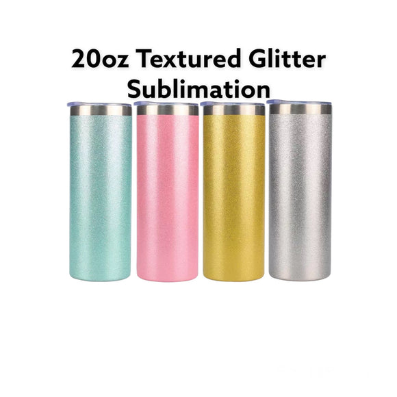 20oz Sublimation Textured Glitter Tumblers