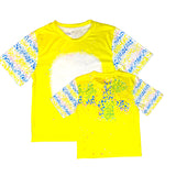 Vibrant Leopard Print Faux Bleach Sublimation shirts