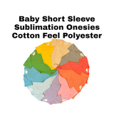 Short Sleeve Baby Onesie Cotton Feel 95% Polyester Sublimation T-Shirts