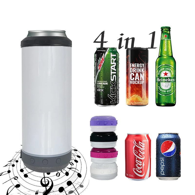 4 in 1 Sublimation Can Cooler - Back the Blue