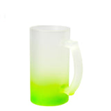 16oz Colored Frosted Glass Mug