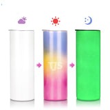 20oz Straight 3 in 1 White to UV and Glow In The Dark Sublimation Tumblers